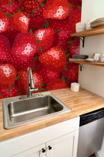 Papier peint mural de fraises - Vignette | Mr Papier Peint