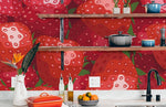 Papier peint mural de fraises - Vignette | Mr Papier Peint