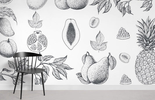 Papier peint mural de fruits tropicaux - Le meilleur Papier peint panoramique Sur mesure