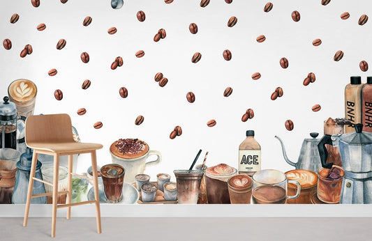 Papier peint mural de grains de café - Le meilleur Papier peint panoramique Sur mesure