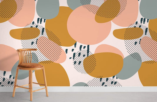 Papier peint mural de gribouillages géométriques - Le meilleur Papier peint panoramique Sur mesure
