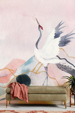 Papier peint mural de grues - Vignette | Mr Papier Peint