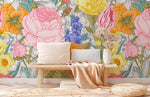 Papier peint mural de jardin de tulipes colorées - Vignette | Mr Papier Peint