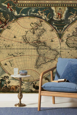 Papier peint mural Joan Blaeu la touche d’élégance cartographique - Vignette | Mr Papier Peint