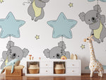 Papier peint mural Koala et ballons étoilés sous les eucalyptus - Vignette | Mr Papier Peint
