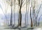 Papier peint mural forêt enchantée et chaises jaunes transparentes - Vignette | Mr Papier Peint