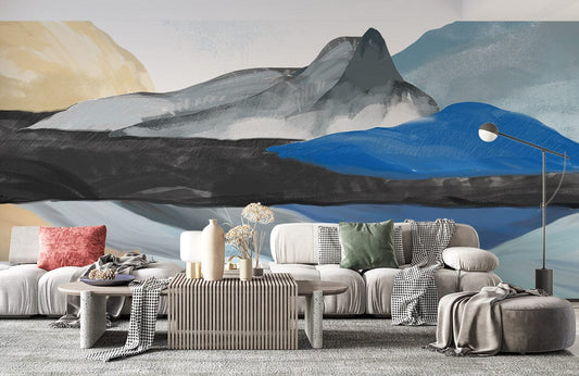 Papier peint mural de la rivière en montagne - Le meilleur Papier peint panoramique Sur mesure