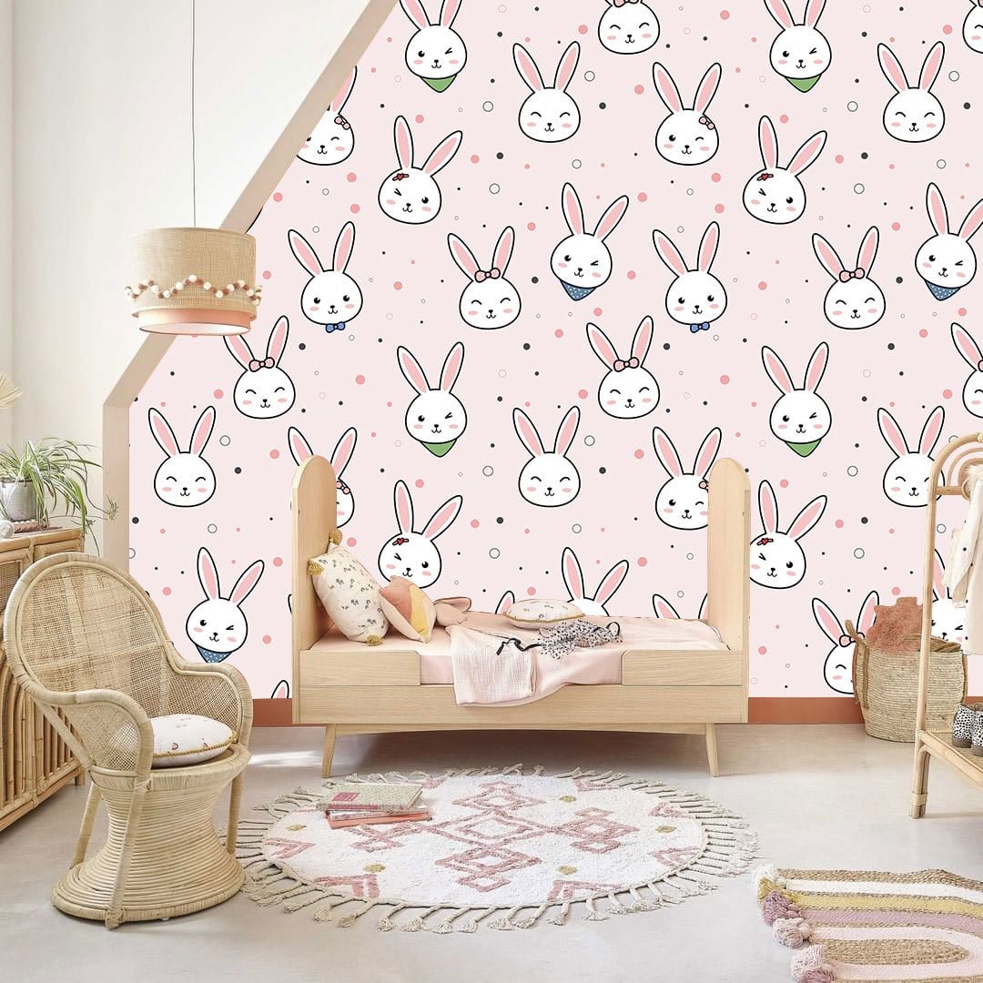 Papier peint mural de lapins mignons - Le meilleur Papier peint panoramique Sur mesure