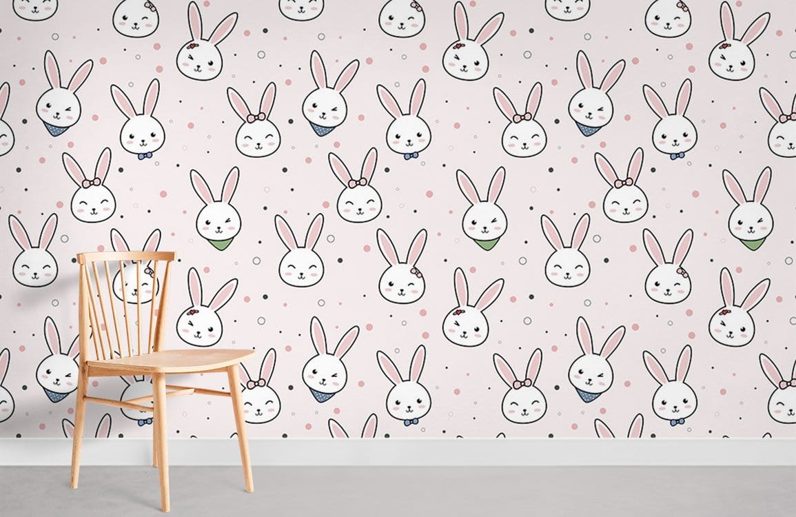 Papier peint mural de lapins mignons - Le meilleur Papier peint panoramique Sur mesure