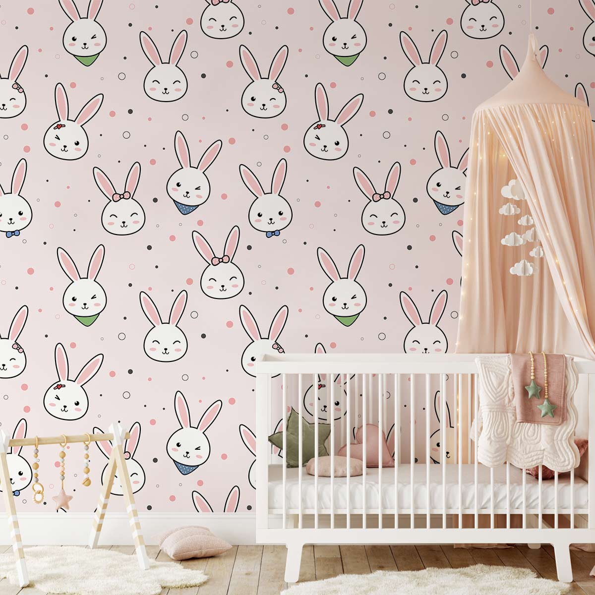 Papier peint mural de lapins mignons - Le meilleur Papier peint panoramique Sur mesure