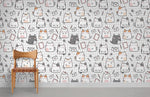 Papier Peint Mural de Lettres d'Amour et de Chats - Vignette | Mr Papier Peint