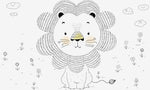 Papier peint mural de lion non peint et discret - Vignette | Mr Papier Peint