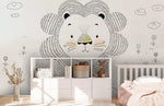 Papier peint mural de lion non peint et discret - Vignette | Mr Papier Peint