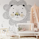 Papier peint mural de lion non peint et discret - Vignette | Mr Papier Peint