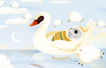 Papier peint mural Lit de Cygne sérénité et élégance dans votre chambre - Vignette | Mr Papier Peint