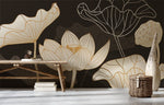 Papier peint mural de lotus blanc cassé - Vignette | Mr Papier Peint