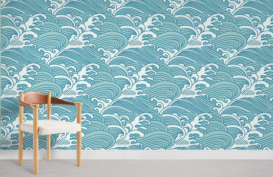 Papier peint mural de mer agitée - Le meilleur Papier peint panoramique Sur mesure