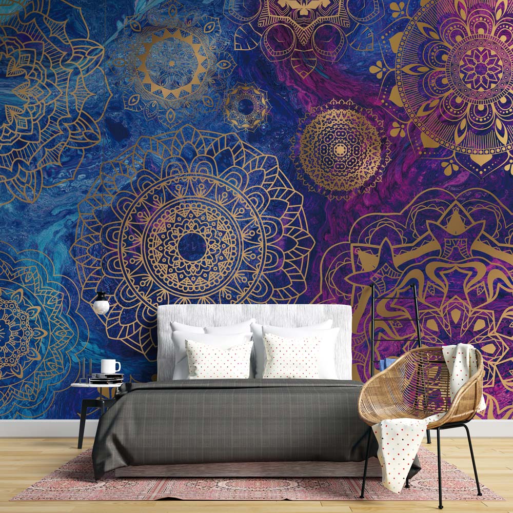 Papier Peint Mural de Motifs Mandala Galaxie - Le meilleur Papier peint panoramique Sur mesure