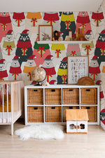 Papier peint mural de Noël avec des ours - Vignette | Mr Papier Peint