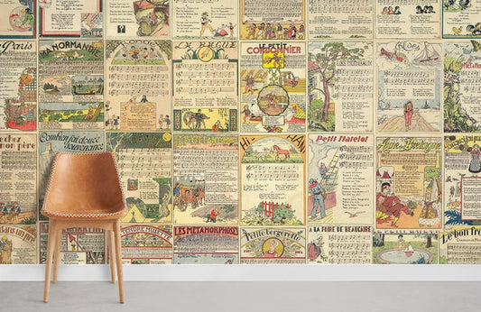 Papier peint mural de notation musicale - Le meilleur Papier peint panoramique Sur mesure