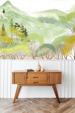 Papier peint mural de paysage à l'aquarelle - Vignette | Mr Papier Peint