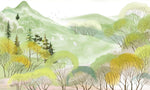 Papier peint mural de paysage à l'aquarelle - Vignette | Mr Papier Peint