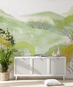 Papier peint mural de paysage à l'aquarelle - Vignette | Mr Papier Peint