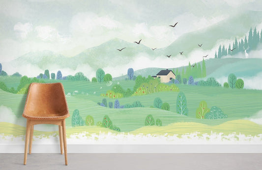 Papier peint mural de paysage rural - Le meilleur Papier peint panoramique Sur mesure