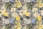 Papier peint mural peinture florale vintage pour un salon poétique - Vignette | Mr Papier Peint