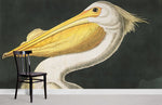 Papier peint mural Pélican Blanc touche d’élégance sur fond sombre - Vignette | Mr Papier Peint