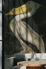 Papier peint mural Pélican Blanc touche d’élégance sur fond sombre - Vignette | Mr Papier Peint