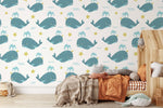 Papier peint mural de petites baleines - Vignette | Mr Papier Peint