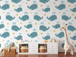 Papier peint mural de petites baleines - Vignette | Mr Papier Peint