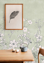 Papier peint mural floral vert clair souffle de sérénité végétale - Vignette | Mr Papier Peint