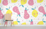 Papier peint mural poires et citrons douceur fruitée pour chaque pièce - Vignette | Mr Papier Peint