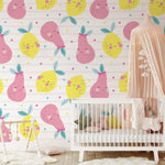 Papier peint mural poires et citrons douceur fruitée pour chaque pièce - Vignette | Mr Papier Peint