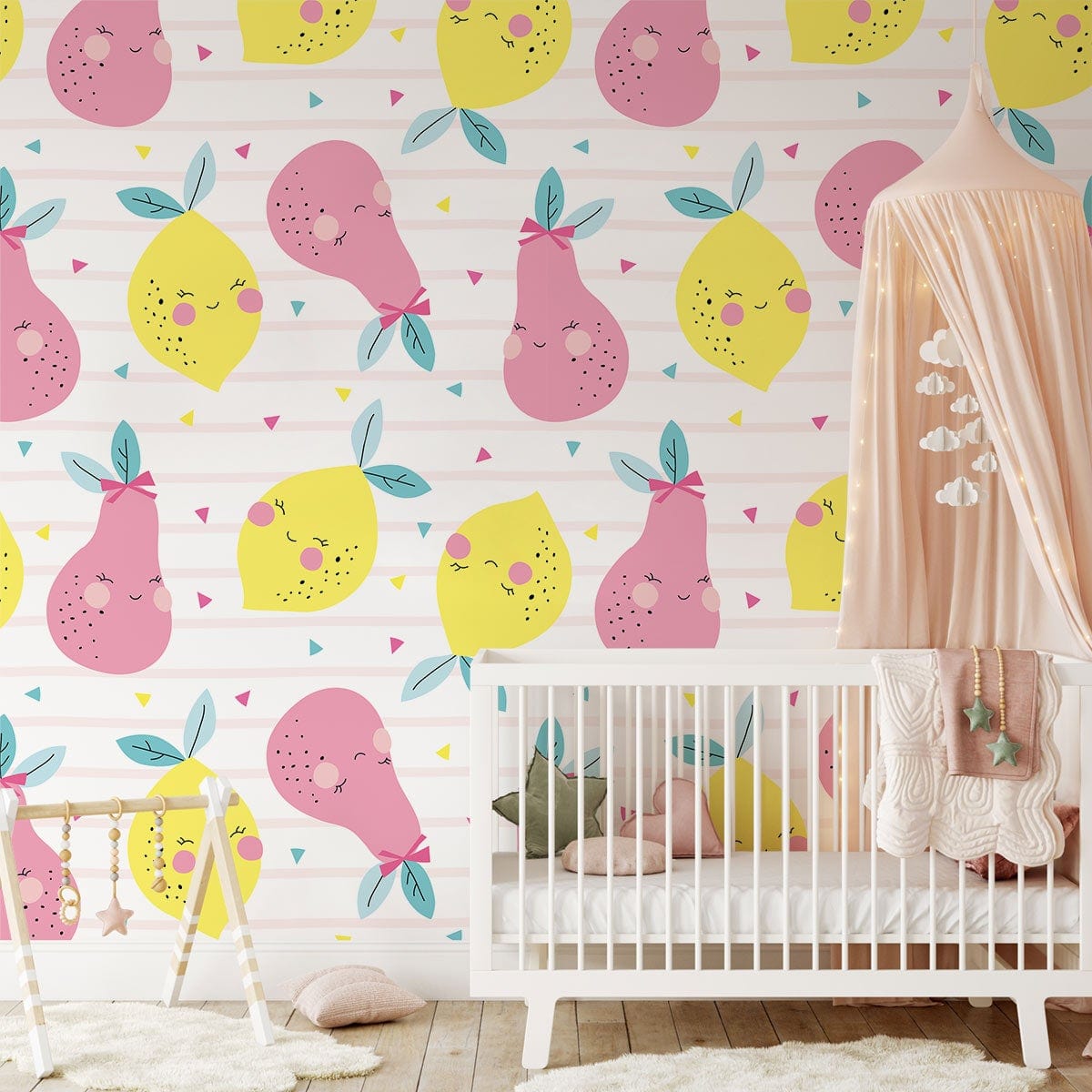 Papier peint mural de poires mignonnes - Le meilleur Papier peint panoramique Sur mesure