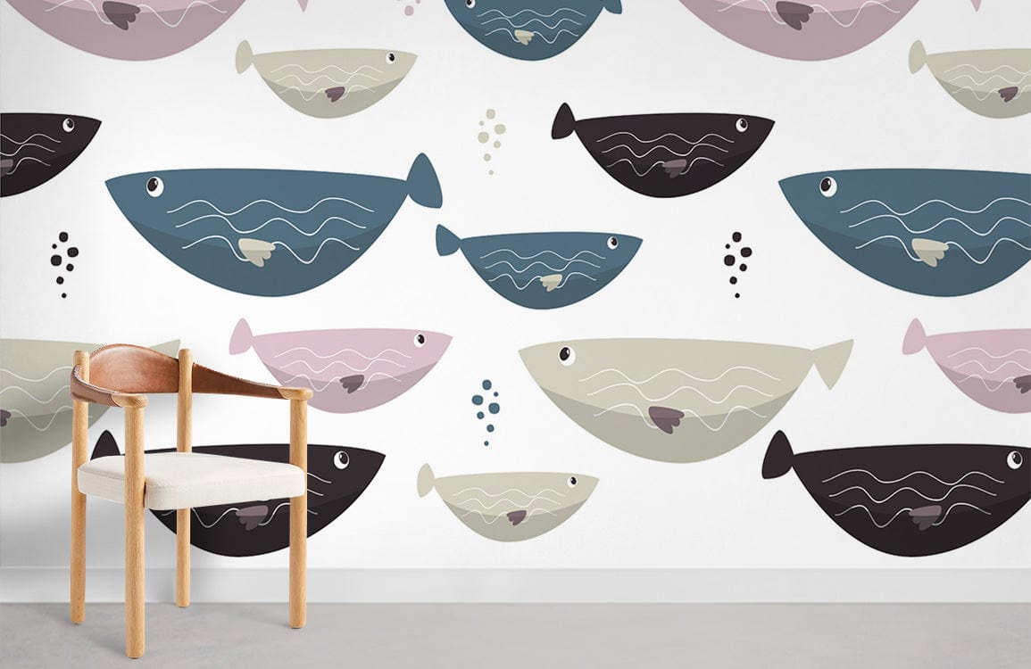 Papier peint mural de poissons colorés - Le meilleur Papier peint panoramique Sur mesure