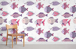 Papier peint mural de poissons roses et violets - Vignette | Mr Papier Peint