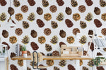 Papier peint mural pommes de pin élégance forestière intemporelle - Vignette | Mr Papier Peint