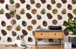 Papier peint mural pommes de pin élégance forestière intemporelle - Vignette | Mr Papier Peint