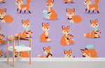 Papier peint mural de renard dessiné animé - Vignette | Mr Papier Peint