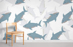 Papier Peint Mural de Requin Cartoon - Vignette | Mr Papier Peint