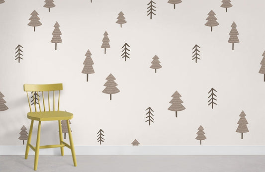 Papier peint mural de sapins - Le meilleur Papier peint panoramique Sur mesure