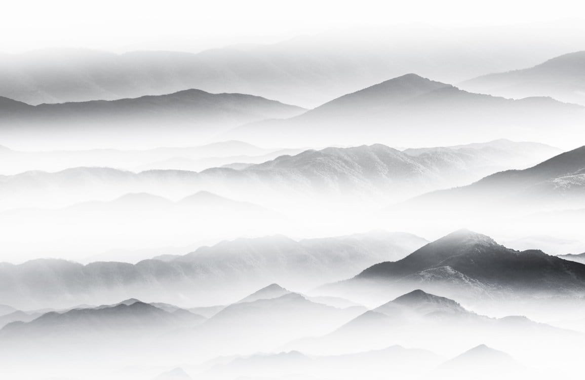 Papier peint mural de sommets montagneux - Le meilleur Papier peint panoramique Sur mesure