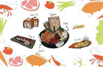 Papier peint mural sushi Évasion japonaise en haute définition - Vignette | Mr Papier Peint