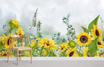 Papier peint mural de tournesols épanouis - Vignette | Mr Papier Peint