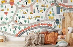 Papier peint mural Trafic Urbain pour chambre d’enfant pleine de vie - Vignette | Mr Papier Peint