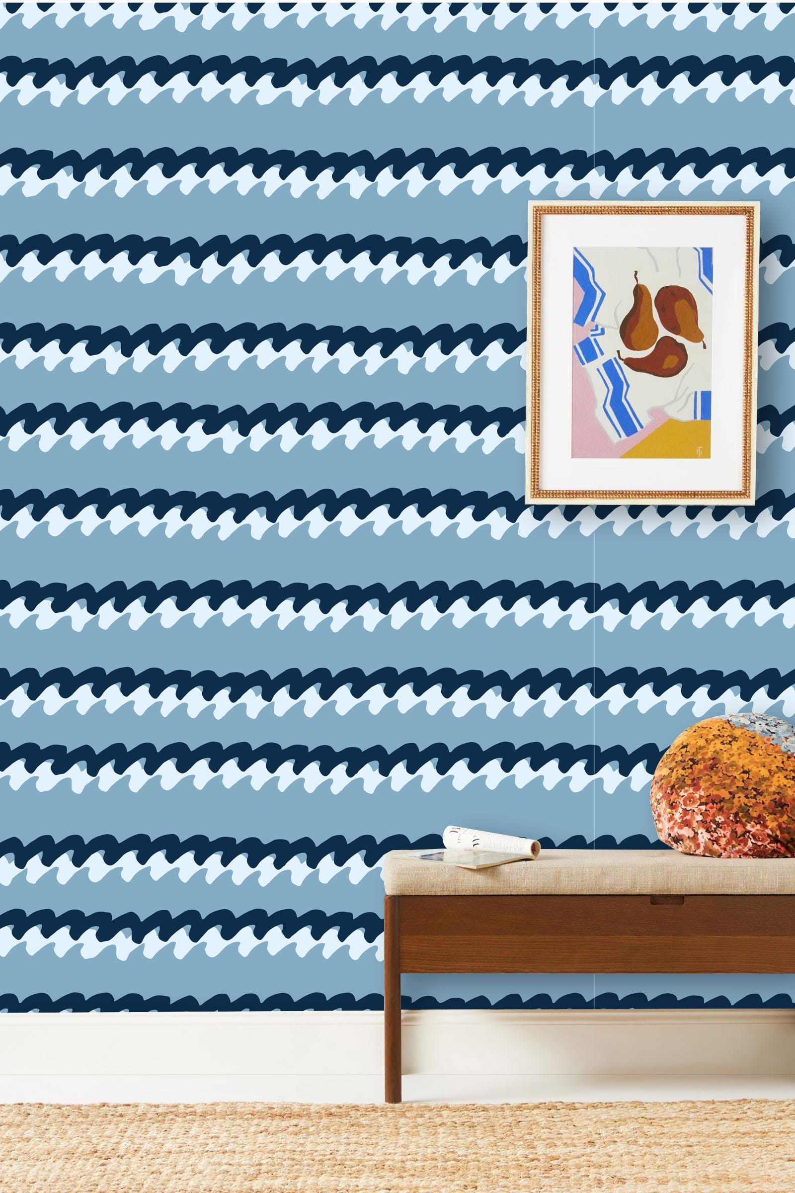 Papier peint mural de vagues - Le meilleur Papier peint panoramique Sur mesure