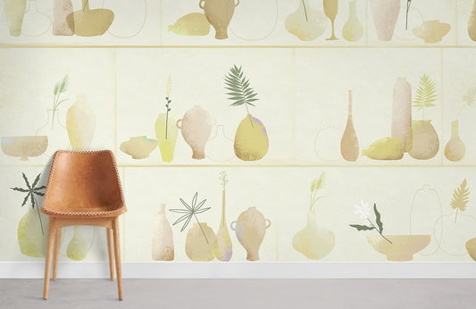 Papier peint mural de vase - Le meilleur Papier peint panoramique Sur mesure